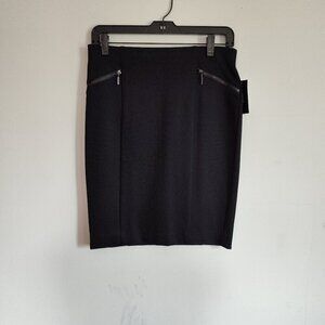 Ladies Petite SZ 6P Alfani Black Pencil Skirt